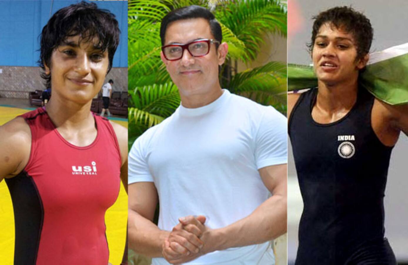 Aamir Khan encourages Babita Kumari and Vinesh Phogat for the 'Dangal