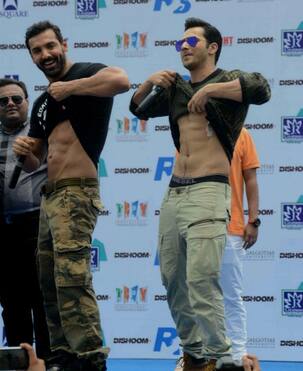 Gosh! We can't decide whose ABS are hotter - Varun Dhawan or John Abraham?