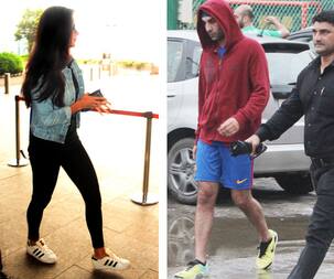 While Ranbir Kapoor plays football, ex girlfriend Katrina Kaif leaves for London - view HQ pics!