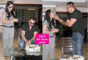 Sanjay Dutt celebrates his 57th  birthday with wife Maanyata Dutt, kids and the media- View HQ pics!