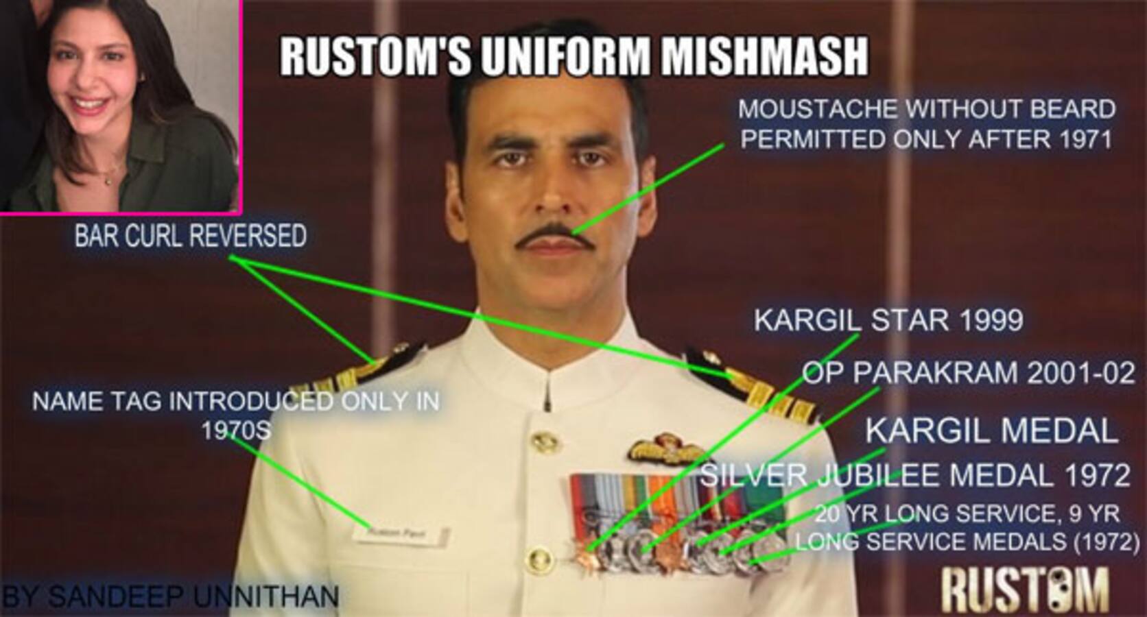 Akshay Kumar's Rustom uniform controversy: You must take cinematic liberties, says costume designer Ameira Punvani