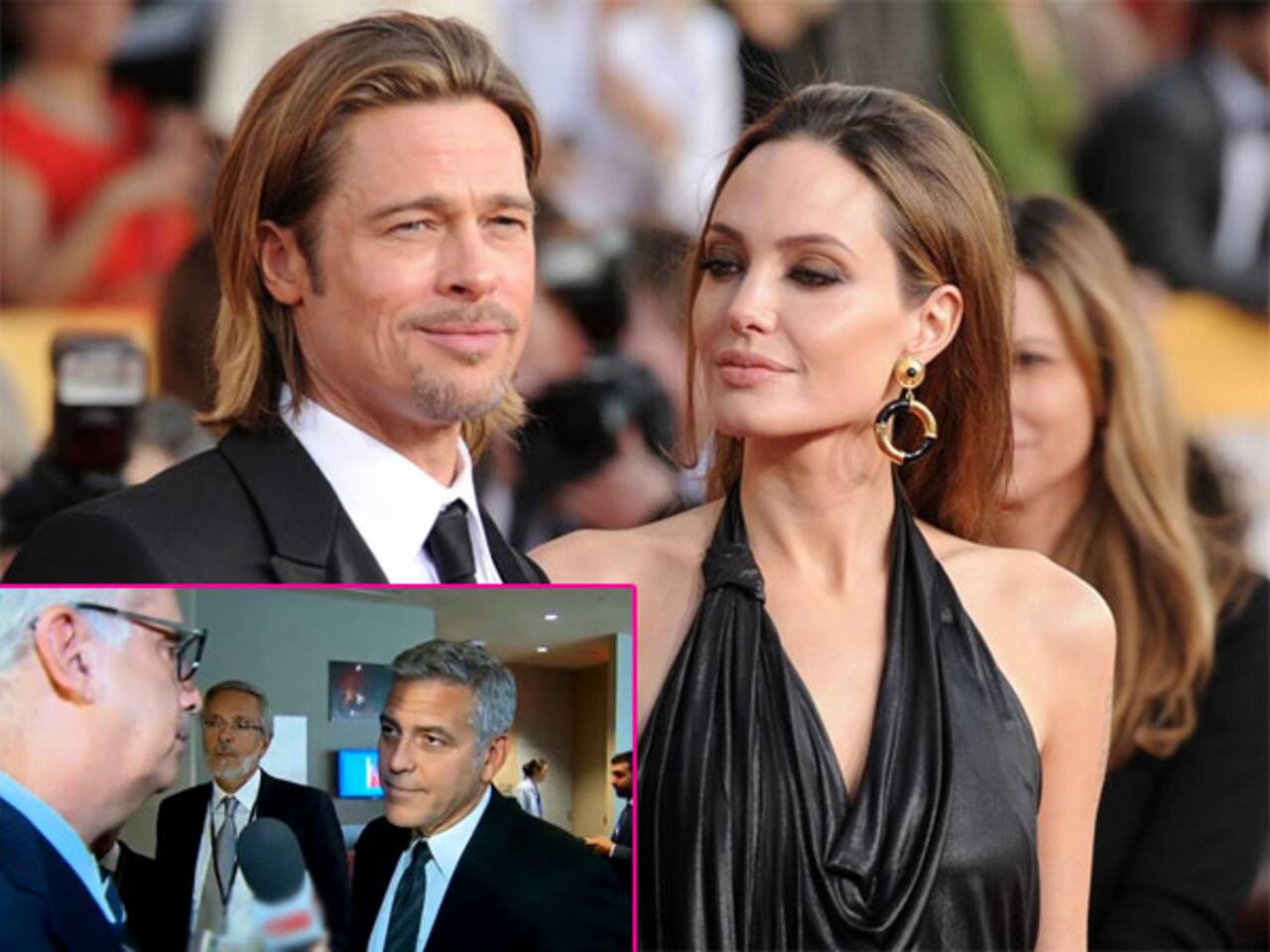 Awkward, surprised and sorry - George Clooney's reaction on Angelina ...