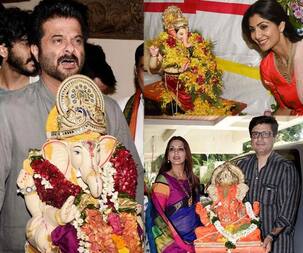 Shilpa Shetty, Anil Kapoor, Sonali Bendre bid adieu to their Ganesha - view pics!
