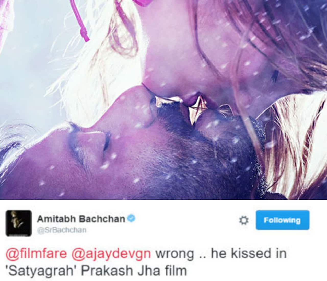 Did Amitabh Bachchan call out Ajay Devgn's bluff about first onscreen kiss in Shivaay?