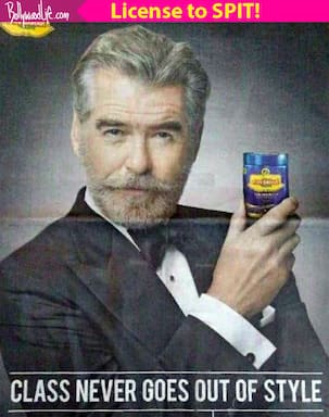 Pierce Brosnan moves from classy Martini to trashy pan masala; leaves Twitteratti with a bad taste!