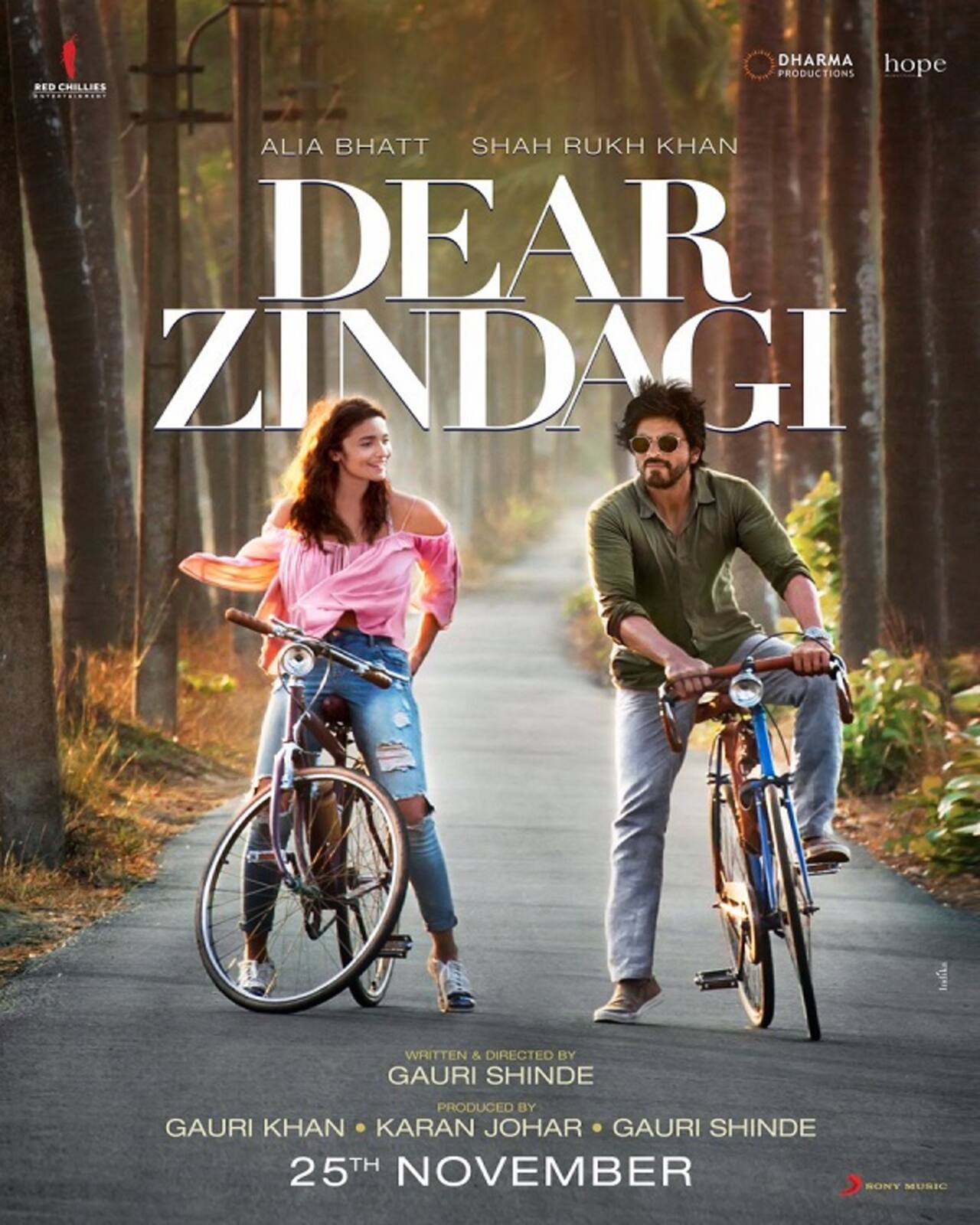 Dear Zindagi First Poster Shah Rukh Khan And Alia Bhatt Promise A Fun Filled Ride Bollywood 7254