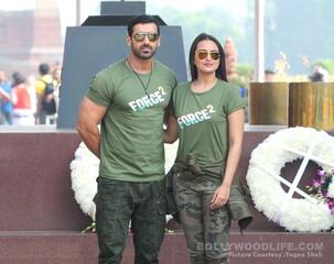 Force 2 stars John Abraham and Sonakshi Sinha pay tribute to the Indian army - view HQ pics