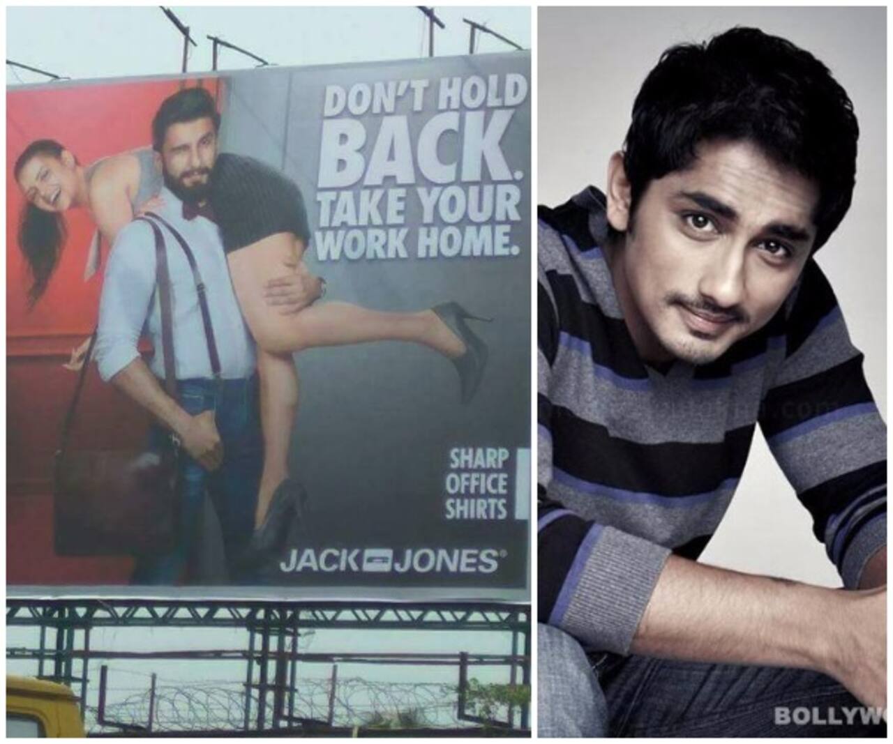 Siddharth's tweet forces clothing brand to remove the controversial ad featuring Ranveer Singh