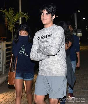 Akshay Kumar's son Aarav gets a taste of what's to come as paparazzi's go on a photo rampage on his movie night out