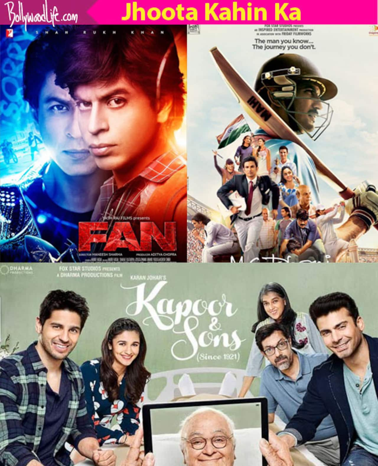 Shah Rukh Khan's FAN, Alia Bhatt's Kapoor & Sons - 7 trailers of 2016