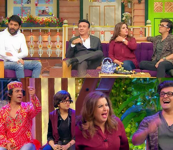 Kapil Sharma makes fun of Farah Khan and Anu Malik on his show - watch promos - Bollywood News & Gossip, Movie Reviews, Trailers & Videos at Kapil Sharma makes fun of Farah Khan and Anu Malik on his show - watch promos - Bollywood News & Gossip, Movie Reviews, Trailers & Videos at