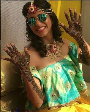 Just In: Kishwer Merchantt breaks traditions, gives mehendi a quirky twist - view pics!