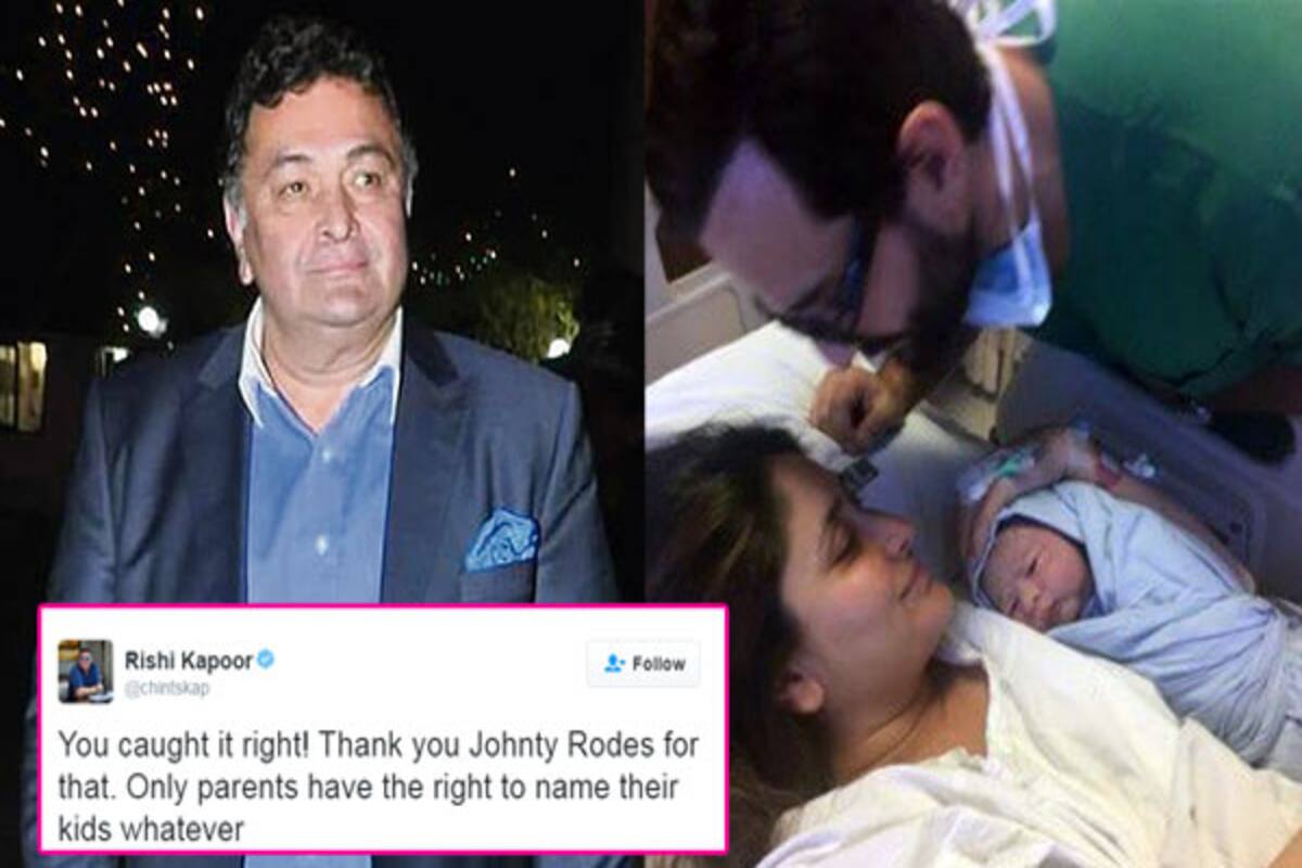 Rishi Kapoor Gets Trolled On Twitter For Comparing Kareena Kapoor S Son Taimur To Jonty Rhodes Daughter India Bollywood Life Hence, he might have decided to name her so. rishi kapoor gets trolled on twitter
