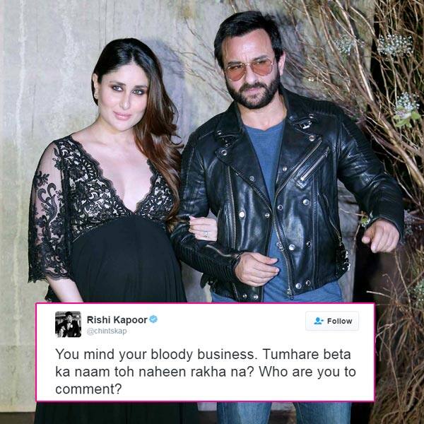 Rishi Kapoor Goes On An Angry Rant On Twitter Against Trolls For Making Fun Of Kareena S Son Being Named Taimur Bollywood News Gossip Movie Reviews Trailers Videos At Bollywoodlife Com rishi kapoor goes on an angry rant on