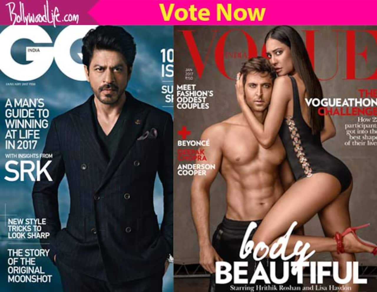 Shah Rukh Khan S Brooding Avatar On Gq Mag Or Hrithik Roshan Lisa Haydon S Sexed Up Vogue