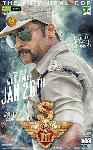 Suriya's Singam 3 gets a U certificate, to release on 26th January