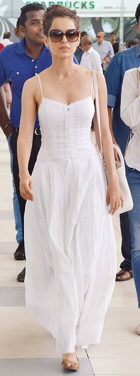 Kangana Ranaut white maxi 2015 (2)