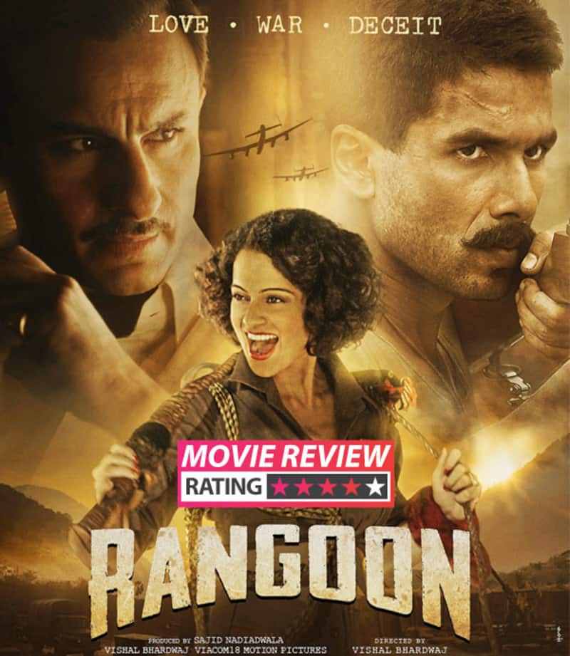 Rangoon movie review: Kangana Ranaut, Shahid Kapoor and Saif Ali Khan's earnest performances make Vishal Bhardwaj's film worthy