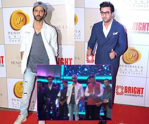 Ranbir Kapoor and Hrithik Roshan attend an award show looking extremely dashing - view pics