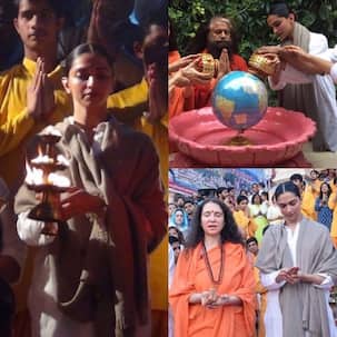 Deepika Padukone visits Parmarth Niketan Ashram; offers prayers and performs Ganga Aarti - view pics