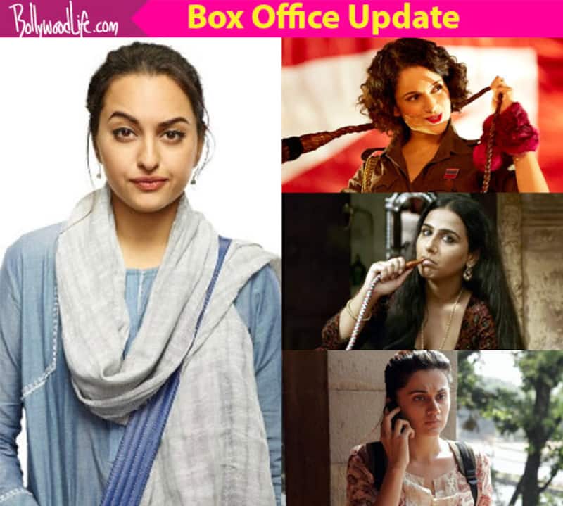 Sonakshi's Noor fails to beat Kangana's Rangoon, Vidya's Begum Jaan and Taapsee's Naam Shabana over the first weekend