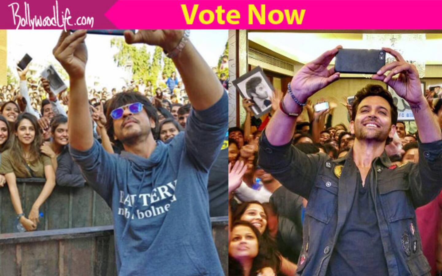 Shah Rukh Khan or Hrithik Roshan - Whose selfie with fans is your favourite?