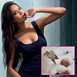 Lisa Haydon flaunting her baby bump in a bathtub looks like a scene right out of a movie - view pic