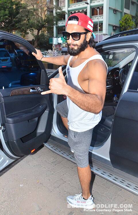 In the scorching heat of summers, Ranveer goes for the leather