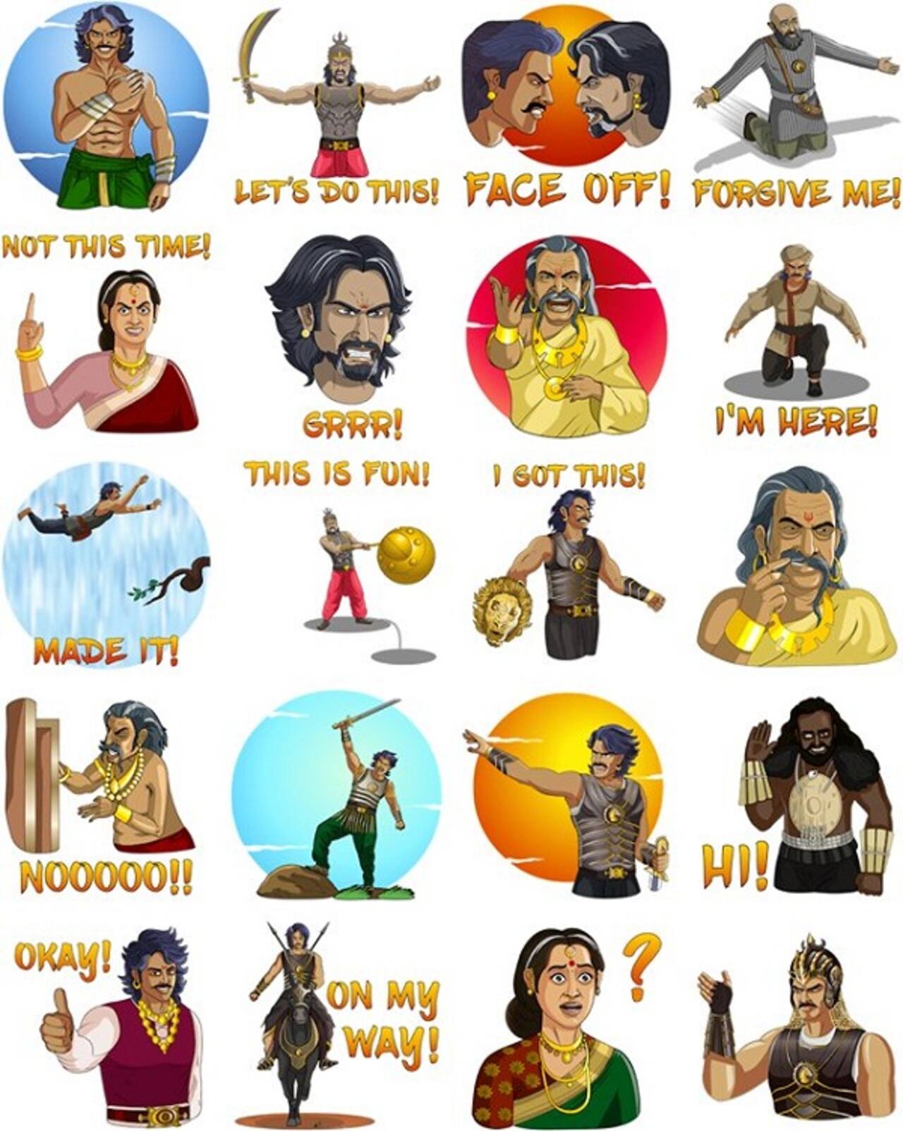 After graphic novels, animated series, Prabhas' Baahubali 2 is now out with  Facebook stickers - Bollywood News & Gossip, Movie Reviews, Trailers &  Videos at 