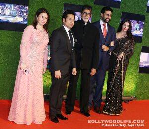 Sachin,Amitabh,Abhishek and aishwarya rai bachchan (3)