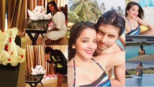 Mona Lisa and Vikrant Singh Rajpoot have a whale of a time at their much delayed honeymoon - view pics!