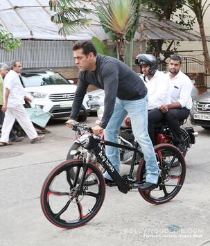 Missed watching Salman Khan riding the cycle around the city? Check out these HQ pics right away