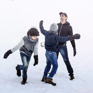 These pictures of Hrithik Roshan playing with his sons in snow will warm your heart