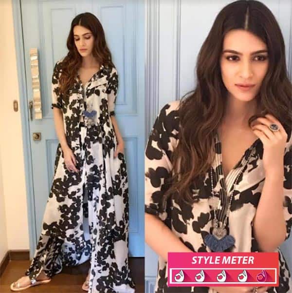Gown : stylist bollywood style yellow and brown kriti sanon ...
