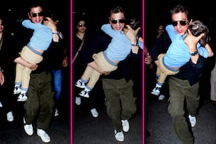 Shah Rukh Khan rushes from the airport to take a sleeping AbRam home and we have it captured in 5 clicks!