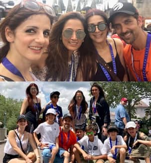 Hrithik Roshan and Sussanne Khan are bitten by the wanderlust bug as they chill at Universal Studios with Hrehaan and Hridhaan- view pics