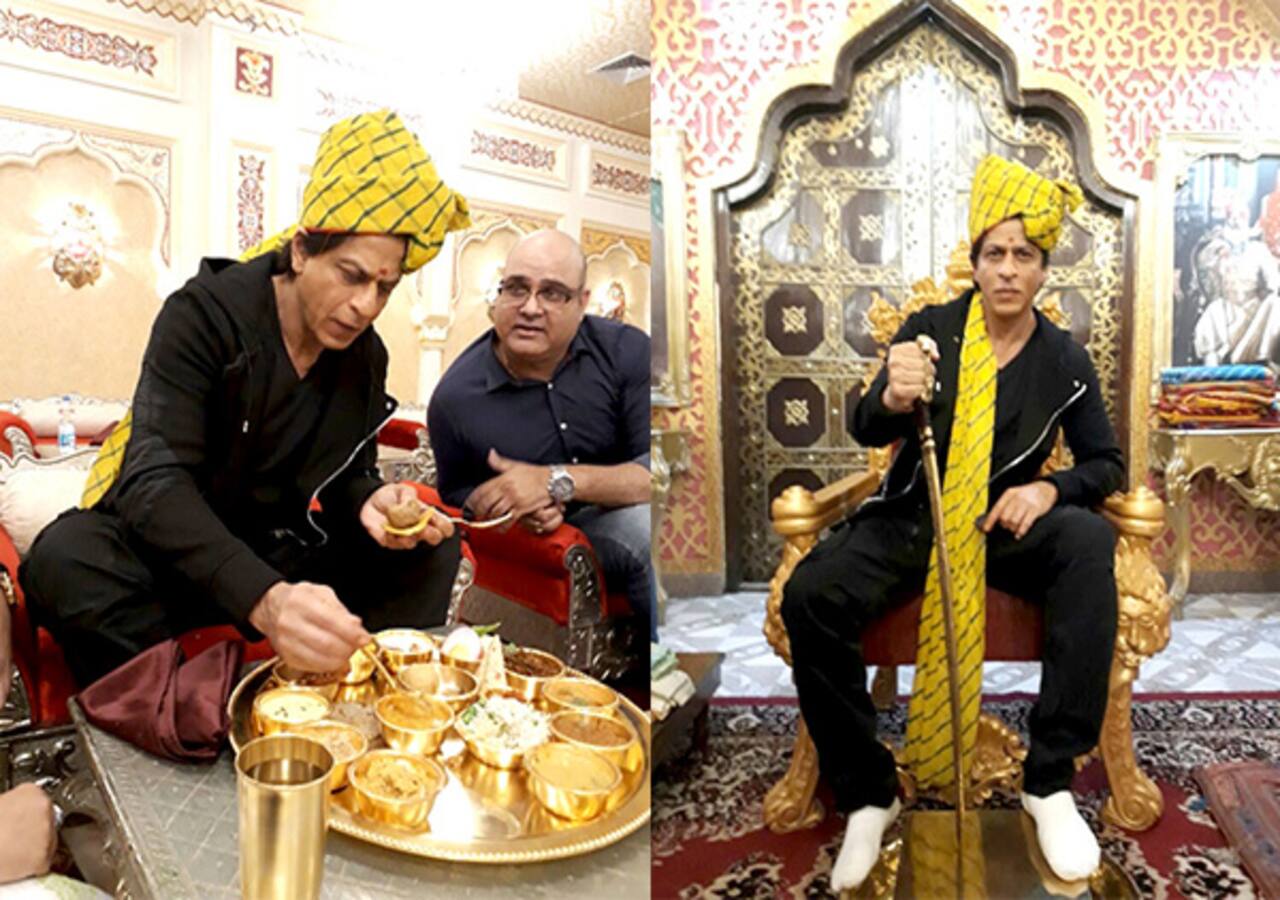 In pics: Shah Rukh Khan gets a royal treatment, eats daal-baati for the  first time