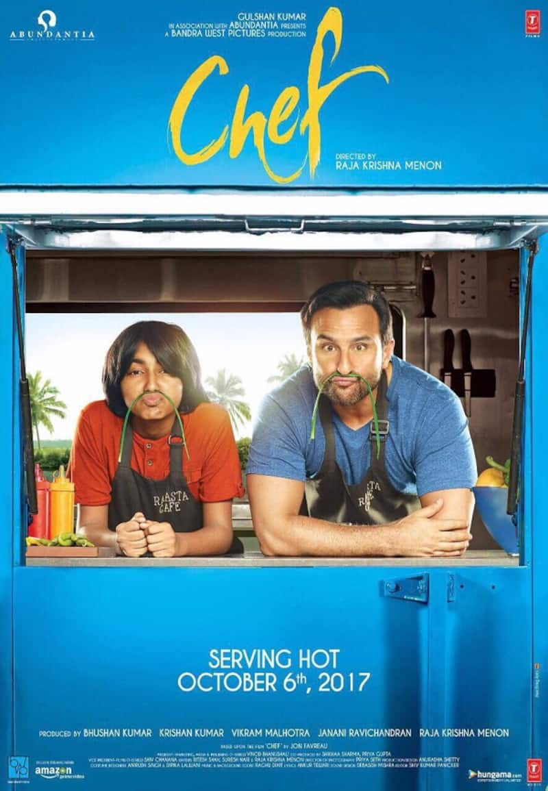 Chef first look: Saif Ali Khan takes time out of cooking to make funny faces with his son