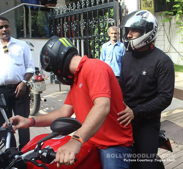 Ranveer Singh in drop dead biker mode for Carrera packs an edgy punch! View  Pictures