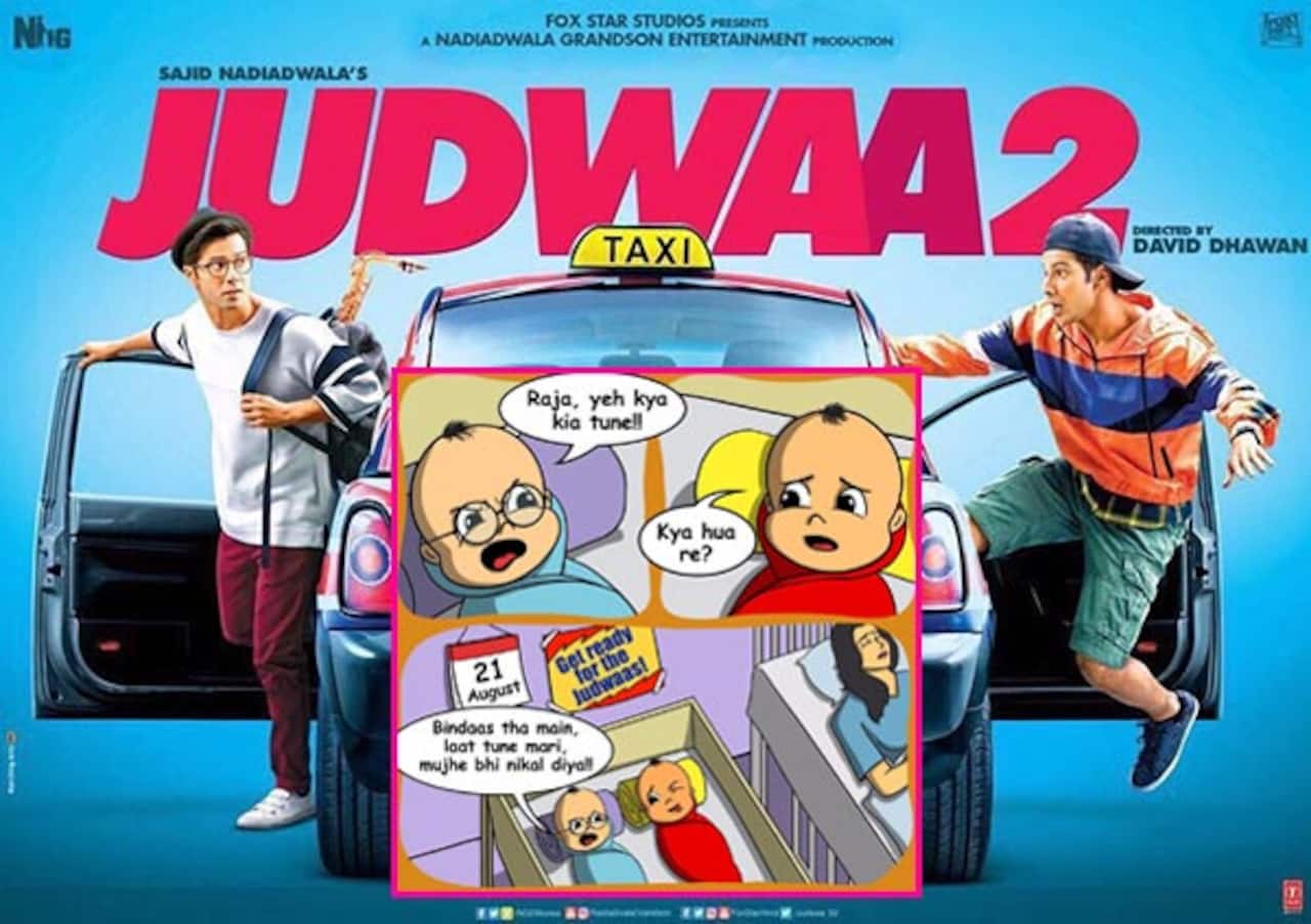Judwaa 2 trailer to be out on Monday, announces Varun Dhawan with a cute comic strip