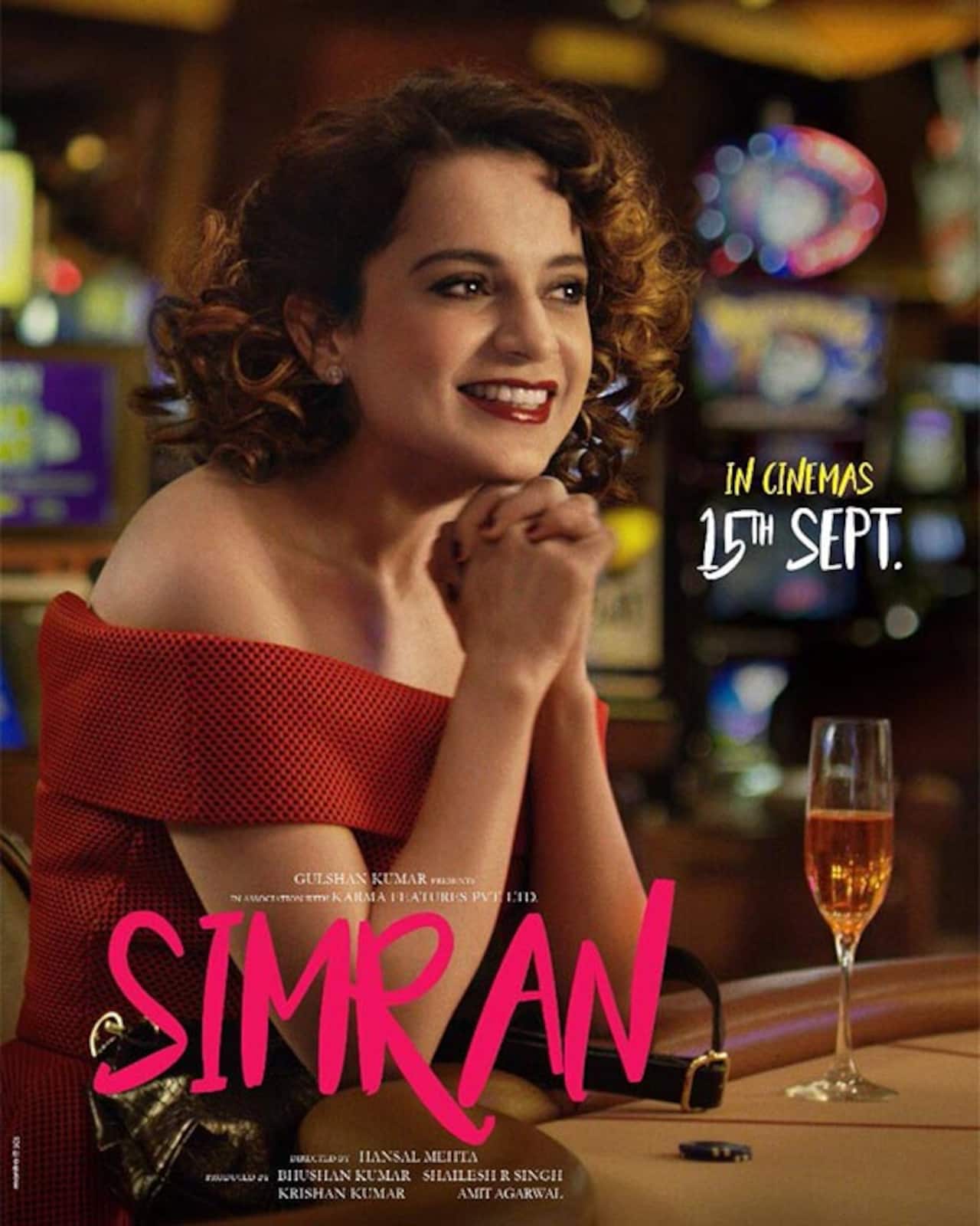 Simran new poster: It's hard to take your eyes off Kangana Ranaut especially when she's flashing that million dollar smile!