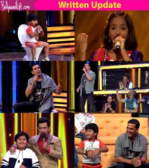 Sa Re Ga Ma Pa Li’l Champs : Akshay Kumar finds himself thorougly distracted by this mischievous little one on the sets of Lil Champs