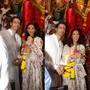 Arjun Rampal and his wife Mehr Jesia visit Lalbaughcha Raja, crushing all split rumours - view pics