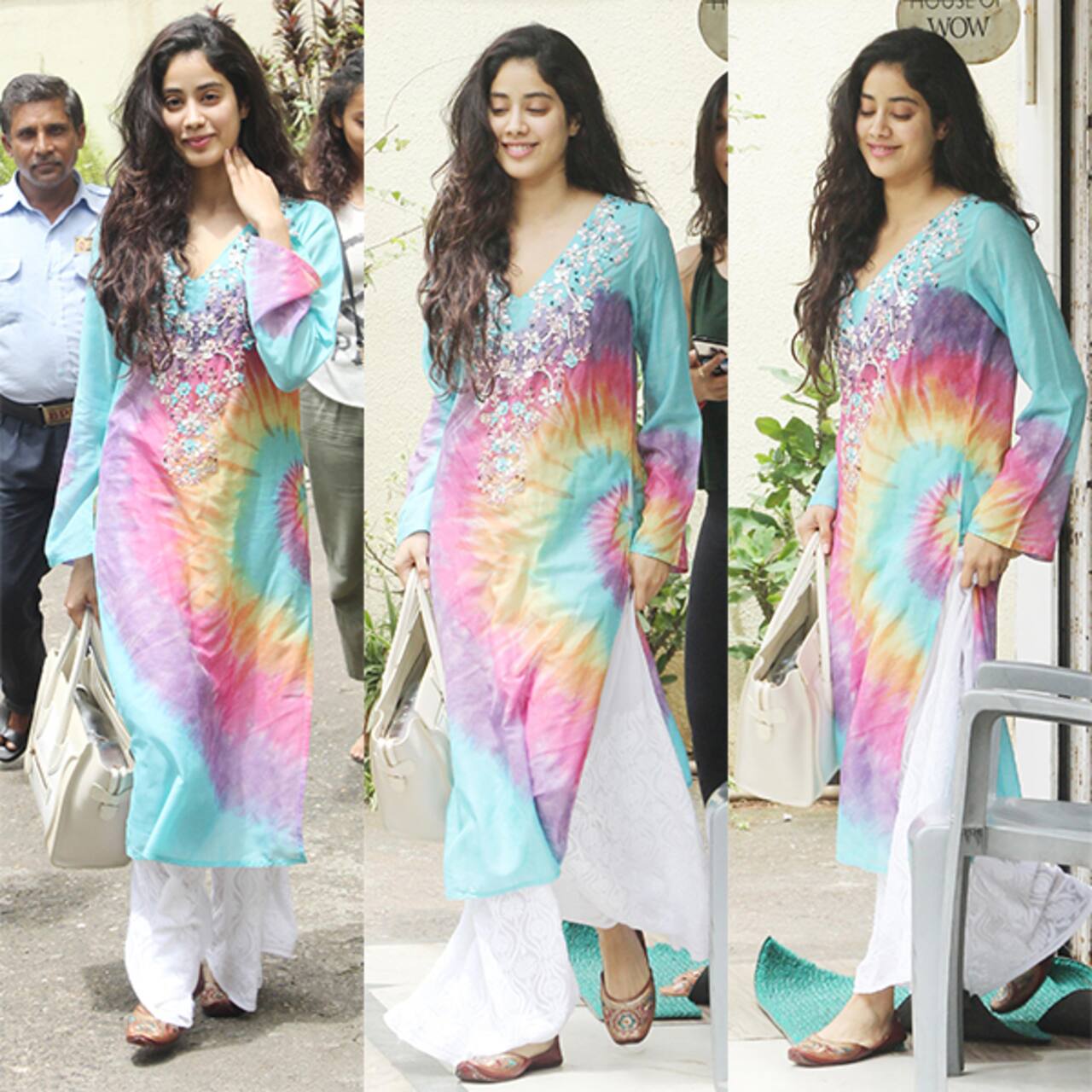 Jhanvi Kapoor looks as colourful as a rainbow as she steps out on a sunny afternoon - view HQ pics