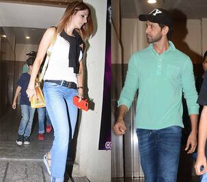 [Photos] Hrithik Roshan and Sussanne spend quality time together as they go on a movie date with kids