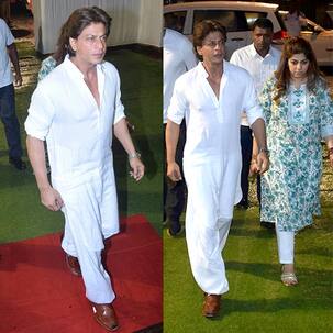 Shah Rukh Khan attends the prayer meet of his Kabhi Haan Kabhi Naa director Kundan Shah - view HQ pics