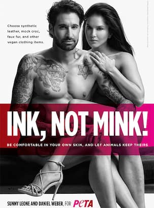 Sunny Leone and husband Daniel Weber go nude for their latest PETA campaign