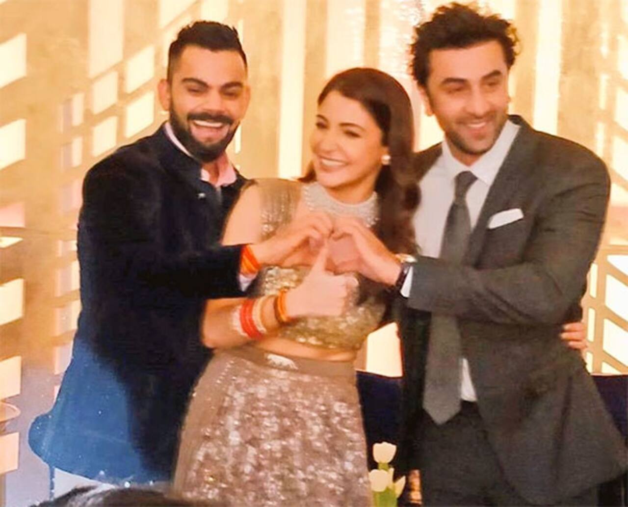 Channa Mereya : Ranbir Kapoor strikes the Ae Dil Hai Mushkil pose at Anushka Sharma-Virat Kohli's Mumbai reception - Bollywood News & Gossip, Movie Reviews, Trailers & Videos at Channa Mereya : Ranbir Kapoor strikes the Ae Dil Hai Mushkil pose at Anushka Sharma-Virat Kohli's Mumbai reception - Bollywood News & Gossip, Movie Reviews, Trailers & Videos at
