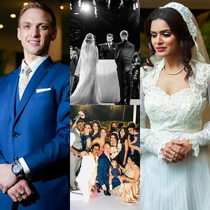 Aashka Goradia and Brent Goble looked like million bucks in their fairy tale white wedding - view pics