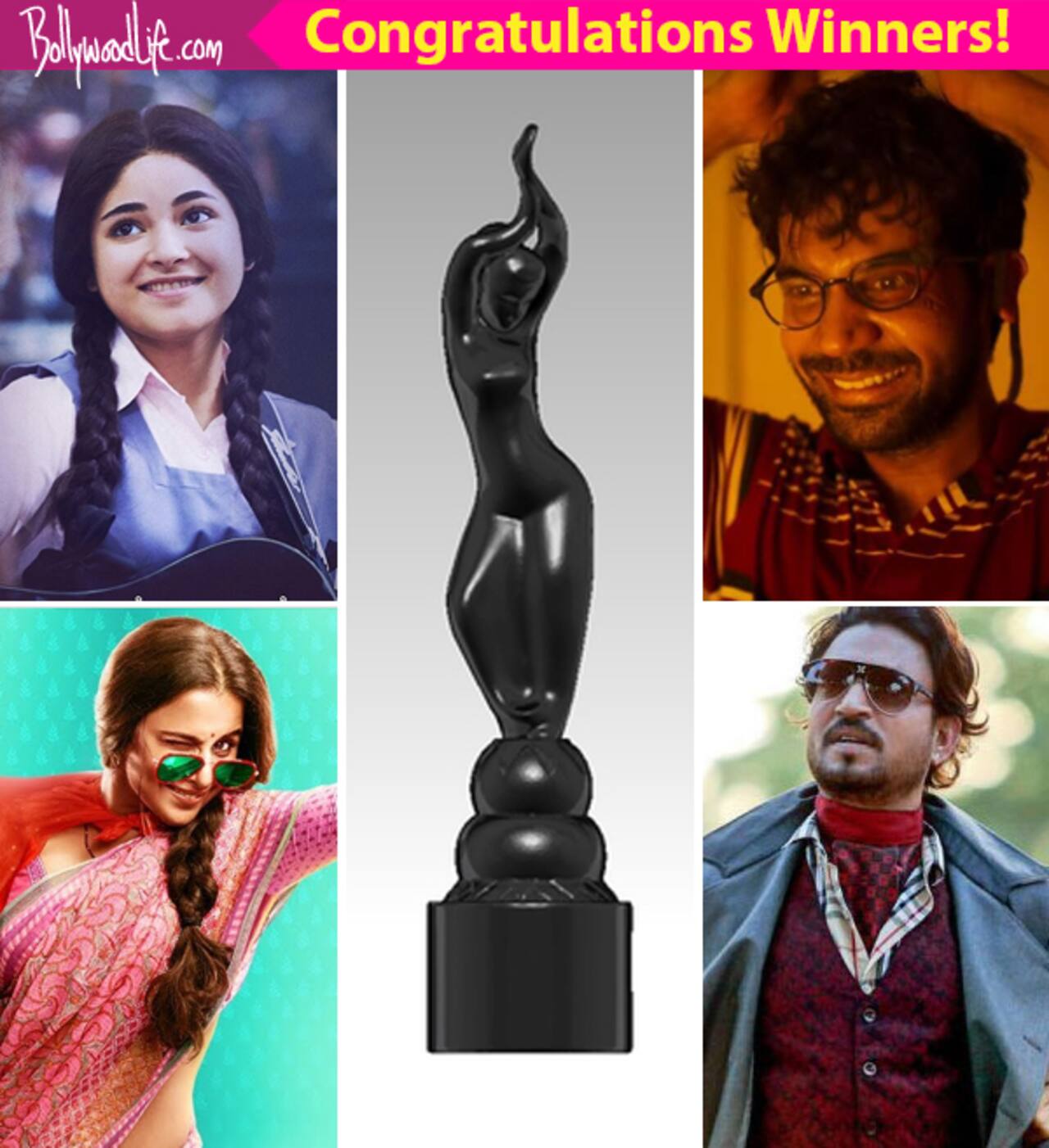 Filmfare Awards 2018: Rajkummar Rao scores two trophies while Irrfan Khan  and Vidya Balan bag the Best Actor awards - complete list here - Bollywood  News & Gossip, Movie Reviews, Trailers &